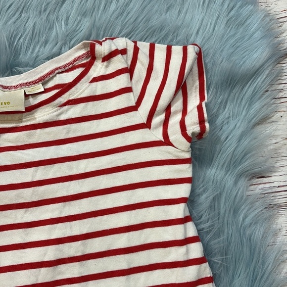 Anthropologie Maeve Rochelle Striped Red White Tee Dress sz S - Picture 5 of 11